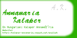 annamaria kalaper business card